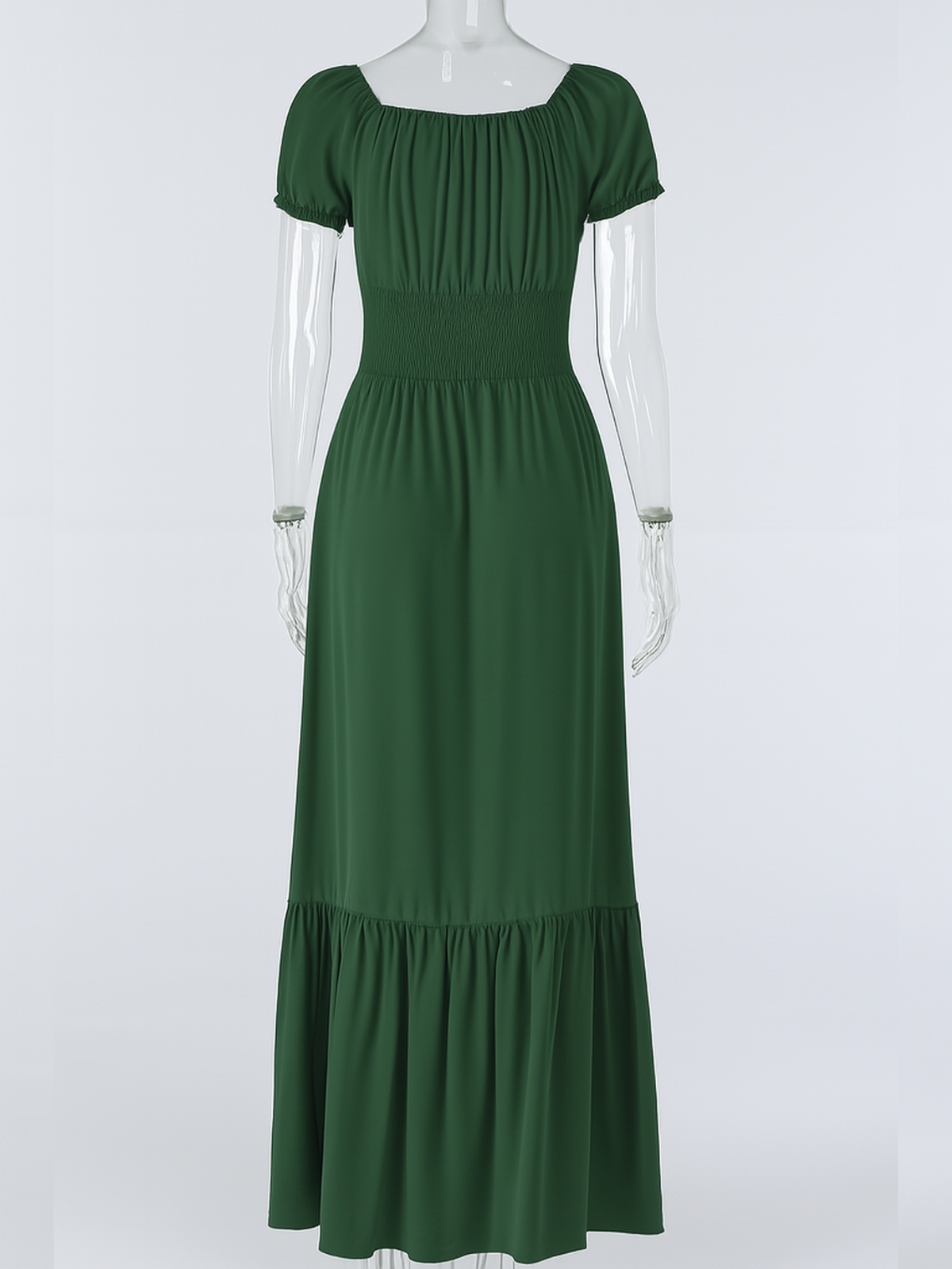 Vestido Longo Manga Bufante