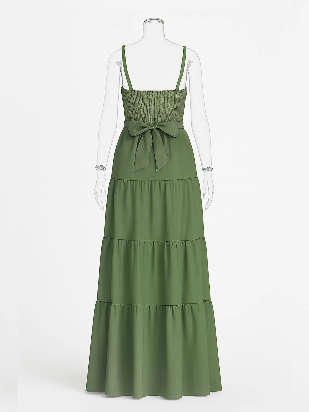 Vestido Longo Chiffon com Decote