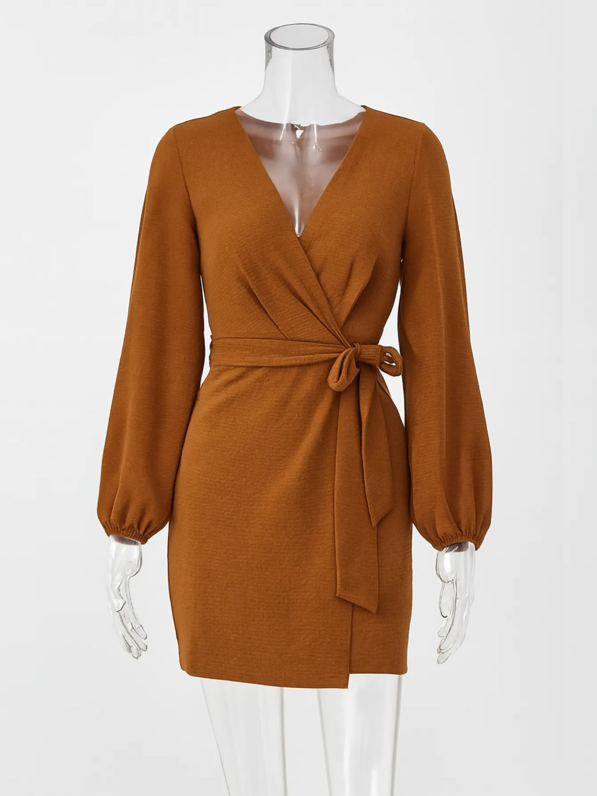 Vestido Curto Manga Longa Bufante