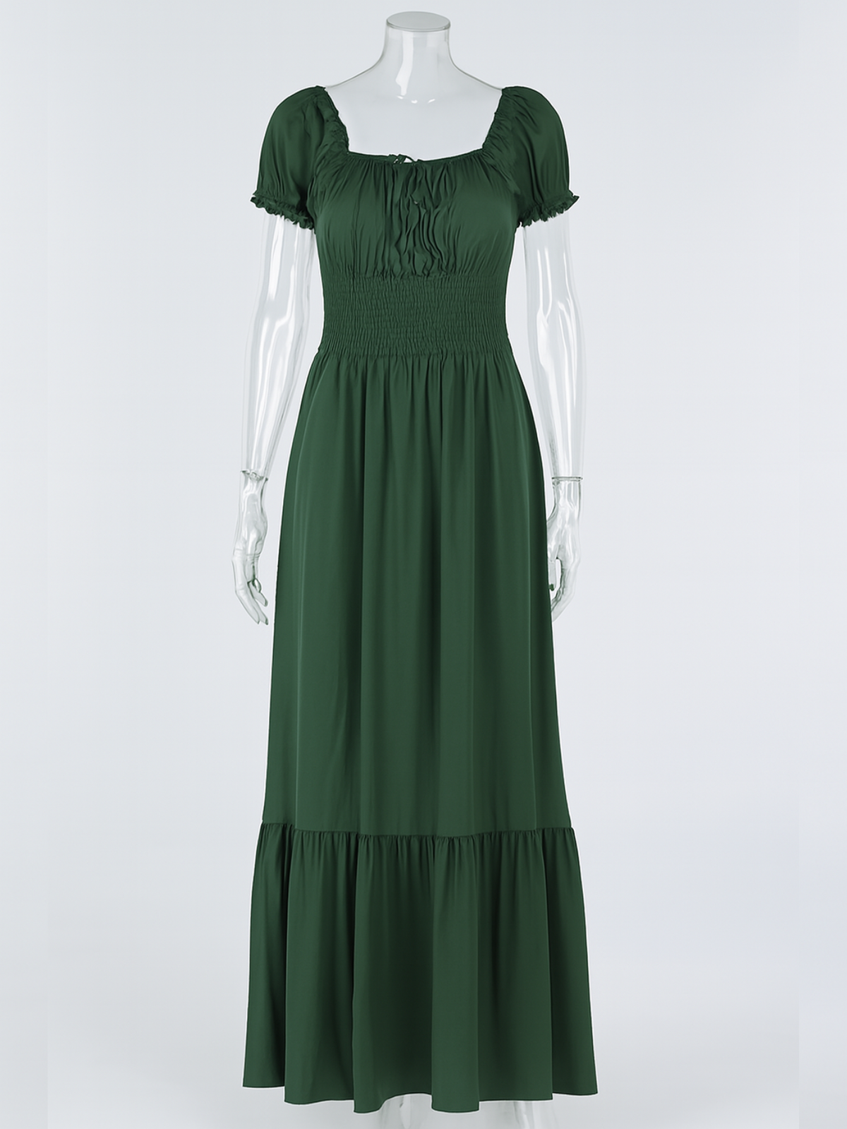 Vestido Longo Manga Bufante