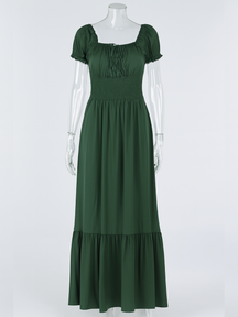 Vestido Longo Manga Bufante